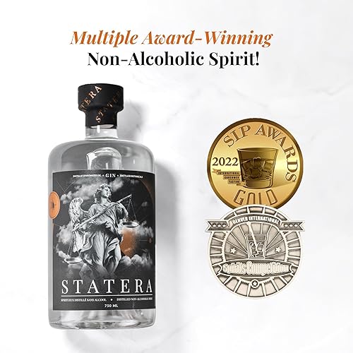 Miniatura 2 de Statera - Licores sin alcohol con electrolitos - Destilado con botánicos de ginebra - Sin azúcar y sin calorías - Hecho a mano para deliciosos y