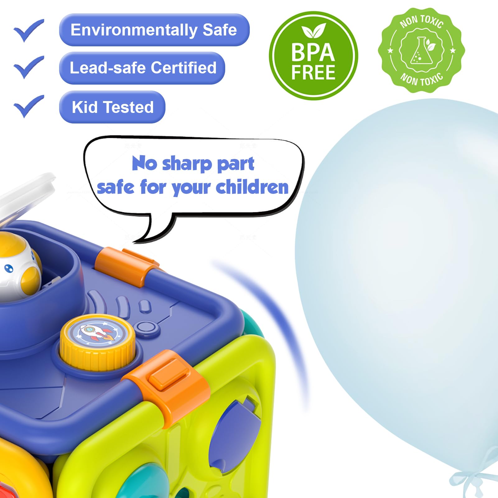 LZDMY Cubo Montessori Con Bloques Sensoriales Para Bebés De 6 A 12 Meses – Motricidad Y Formas