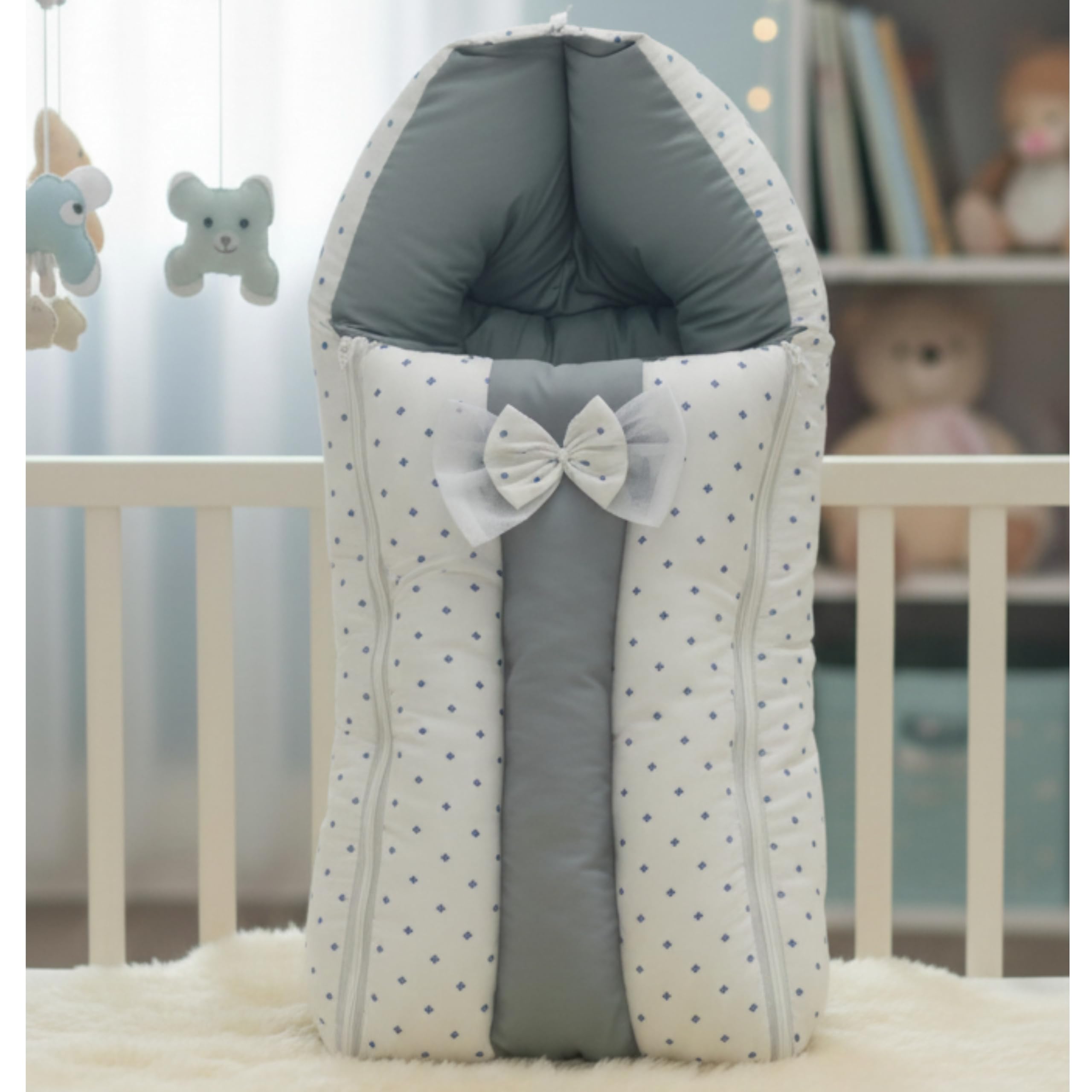 Cotton Wearable Baby Sleeping Bag, Breathable Skin-Friendly Fabric, Floral Print, Perfect for Summer and All Seasons (Pastel Green)-picture-27