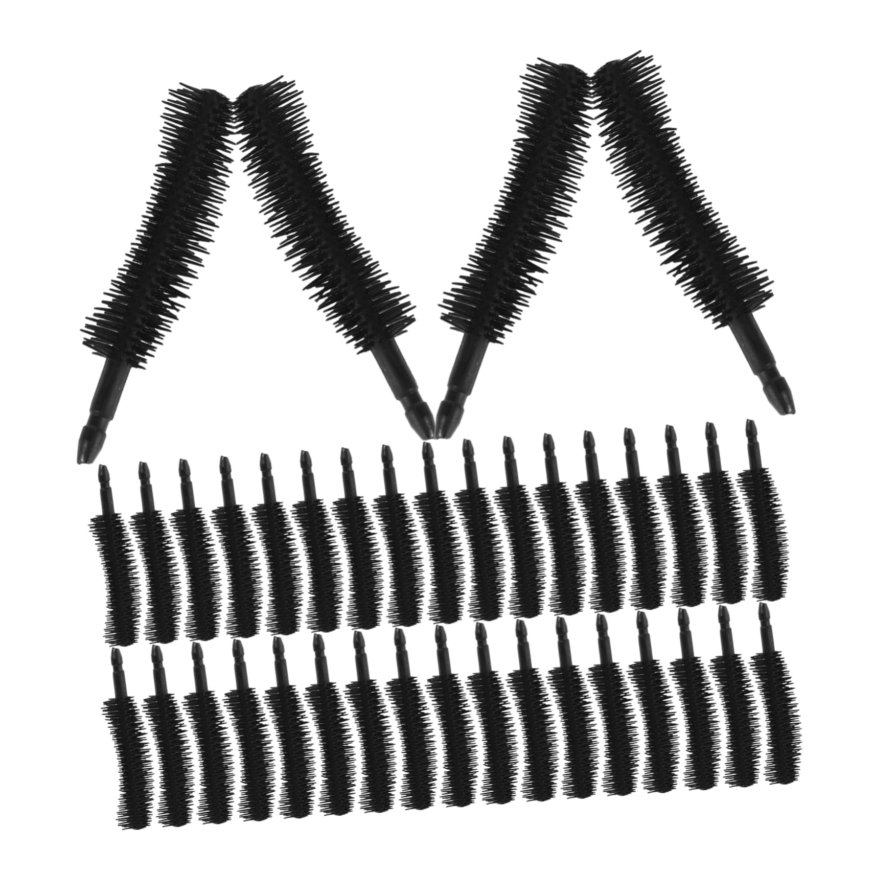 FRCOLOR 50pcs Soft Silicone Eyelash Brush Eyebrow Brush Mascara Wands for Eyelash Extensions Multi-functional Spoolies for Eyebrows