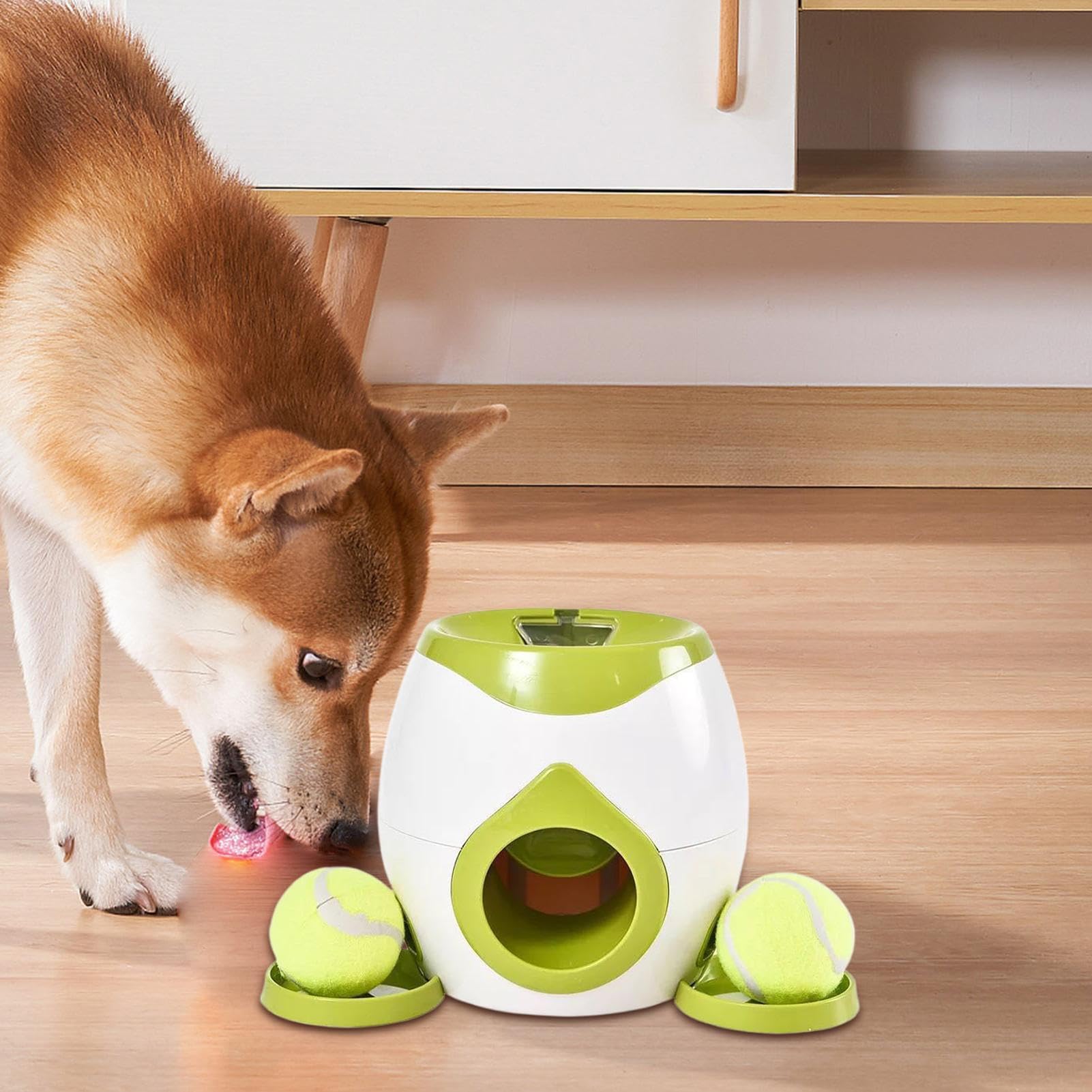 Tireur de balle pour chiens, lance-balle pour chiens - Automatique du lanceur de baseball pour animal de compagnie,Enrichissement de stimulation mentale de tir de balle interactive avec mangeur pour m