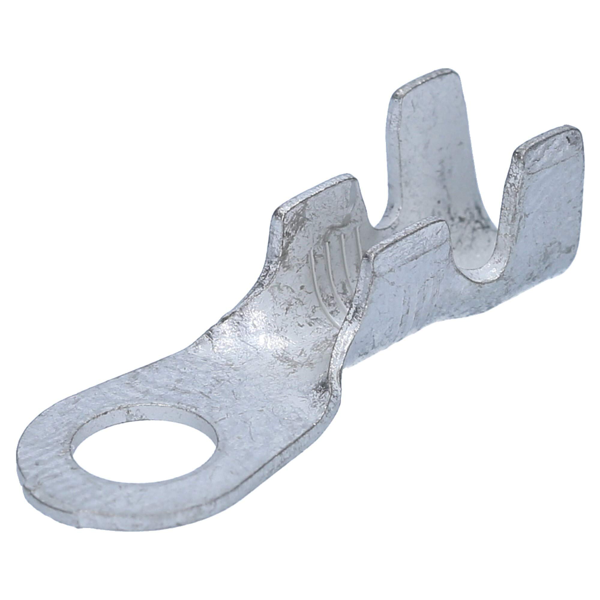 KKS 100 Piezas Terminales de Cable de Anillo M5 de 4-6 mm² de Latón | Terminal de cable sin aislamiento según DIN 46225, acabado estañado para crimpado simultáneo de conductor y aislante