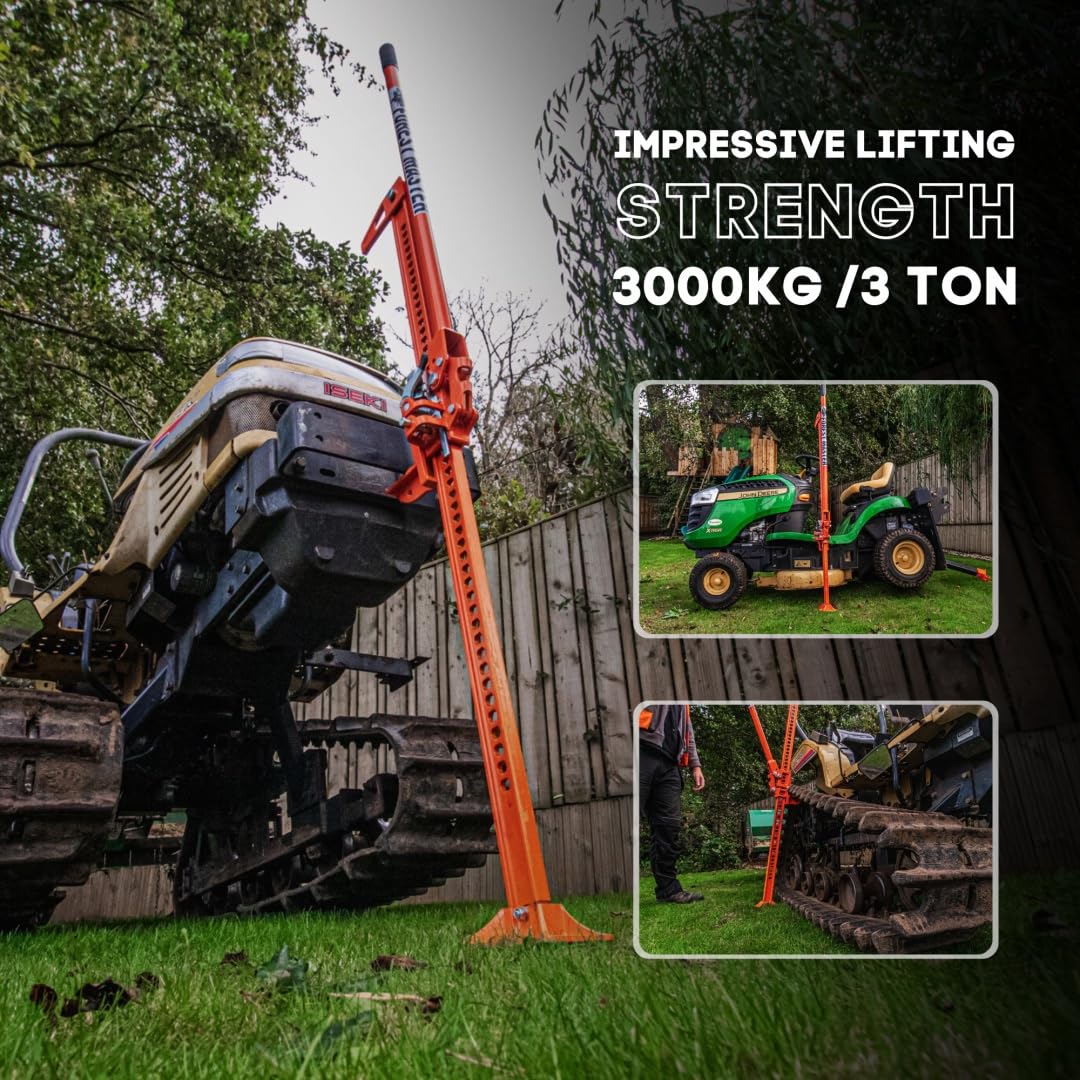 Forest Master FMFJ 3000 kg (3 tony) podnośnik rolniczy – 1 metr wysokowydajny stalowy podnośnik do 4 x 4, regeneracja terenowa, do zastosowań motoryzacyjnych i rolniczych