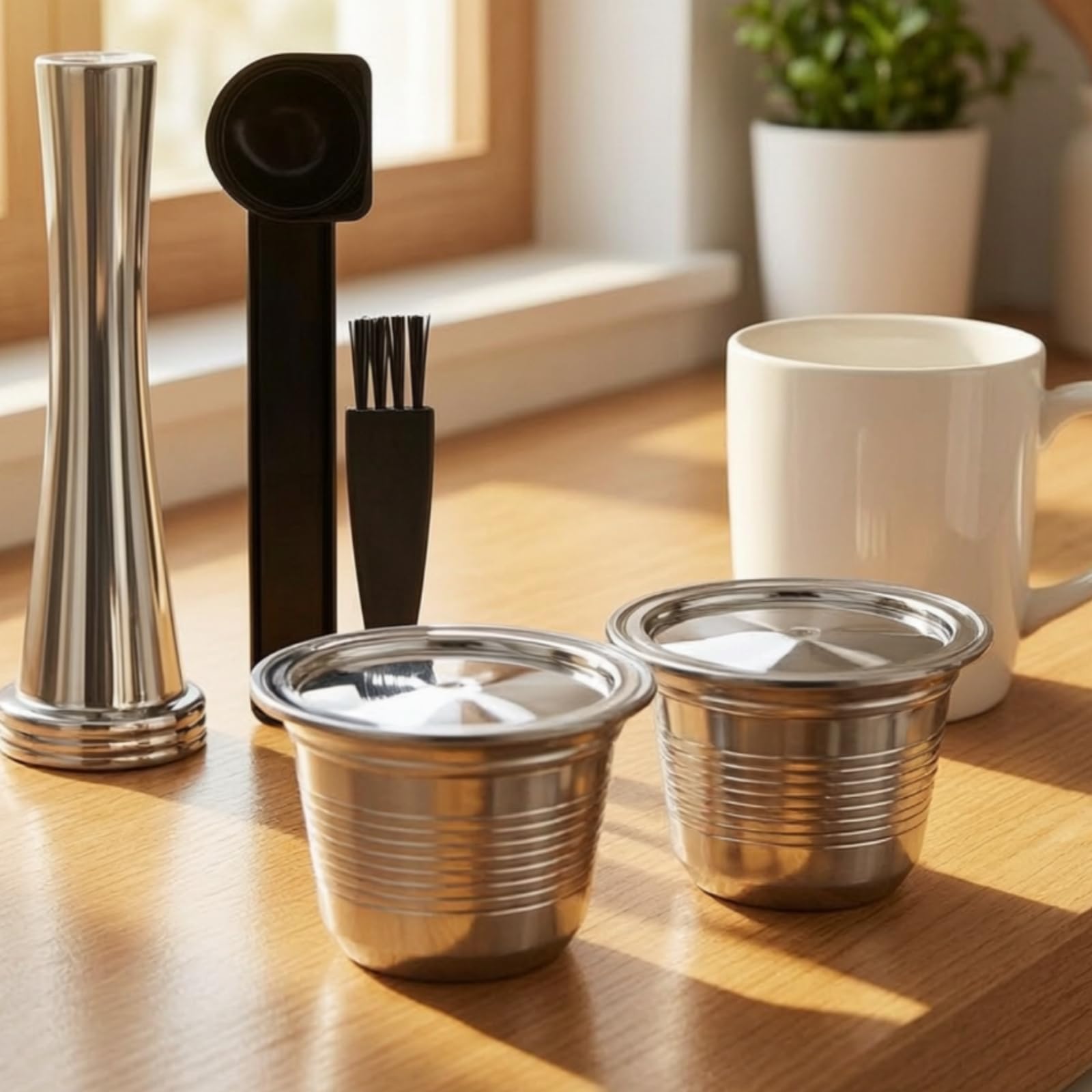 2 Pièces Capsule à Café avec Filtre