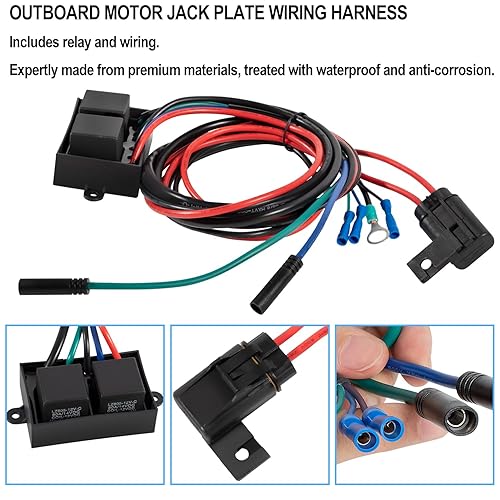 Miniatura 5 de Kit de arnés de relé AHJRELAYKIT-2-DP Reemplazo Compatible con placas de gato hidráulico de motor fueraborda Atlas desde 2014 a 2025, Reemplaza para
