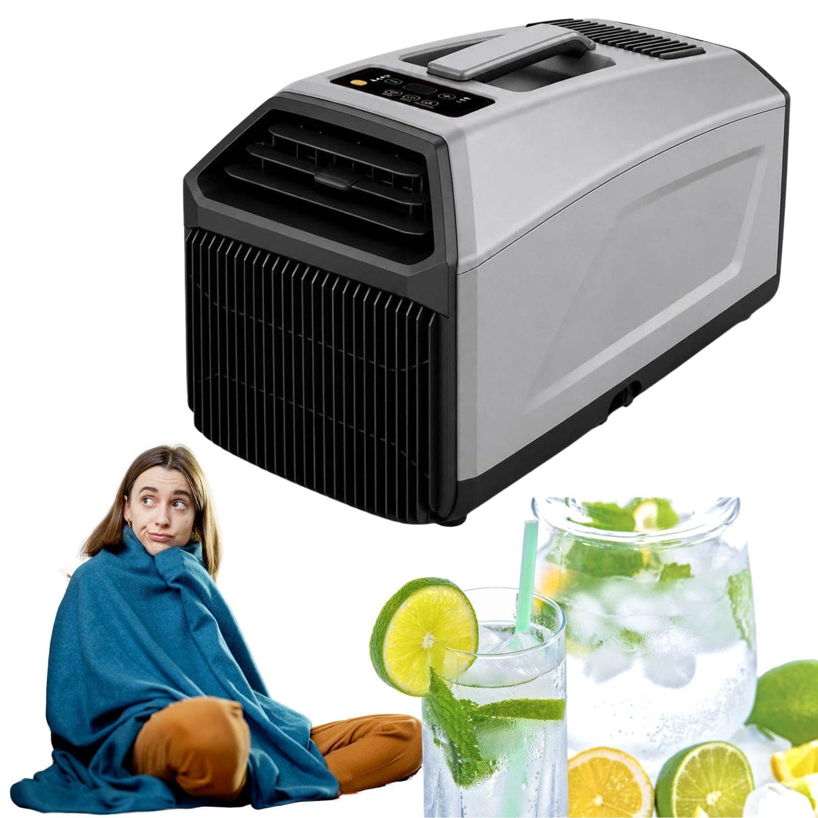 ForestWhisks Camping Air Conditioning Unit, Cools Down in 2 Minutes Grey