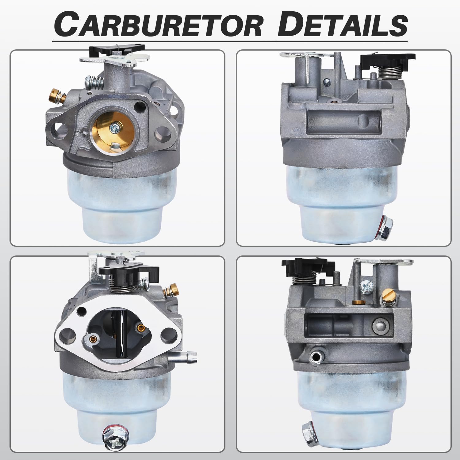 Carburador para Honda GCV160-OHC GCV160 GC160 GCV135 GC135 Cortacesped y Motor, JRISBO Repuestos Cortacésped Partes GCV 160 Carburetor Kit con Juntas, Bujia, Filtro de Aire
