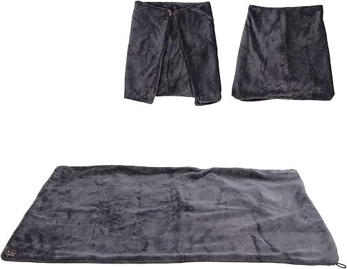 Miniatura 4 de Mantas cálidas, mini manta térmica portátil con diseño de botón de chal, manta eléctrica con calefacción plegable, manta de campamento para