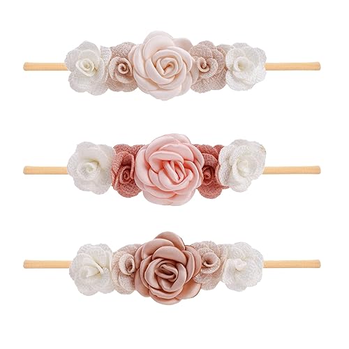 Miniatura 1 de BFNAAgirl Nuevo modelo de diademas de nailon para bebé, 3 piezas, accesorios para el cabello, regalo para bebés recién nacidos (BF-Z7)