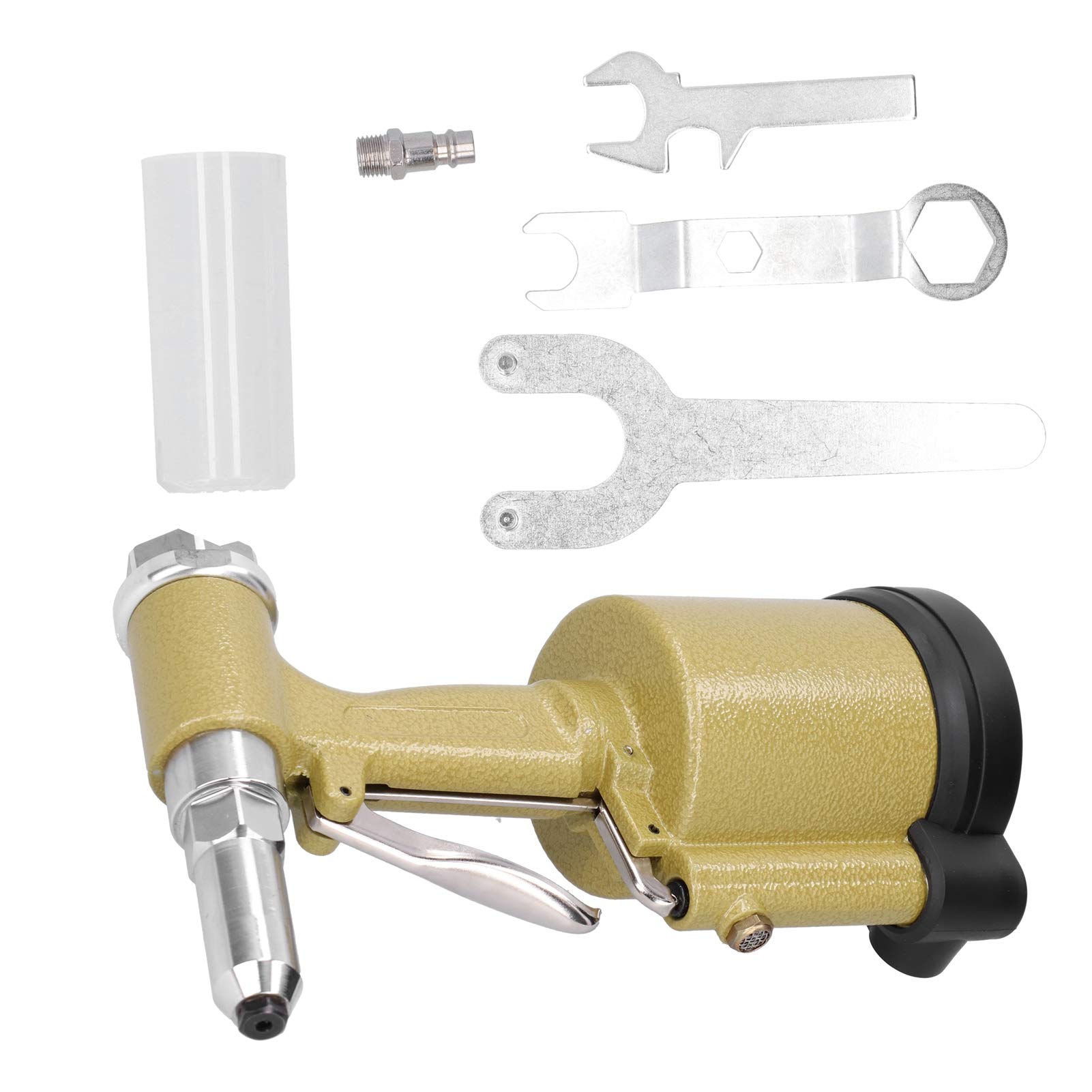 Aramox Hydrauliczny Pneumatyczny Pistolet do Nitów Lotniczy Aluminiowy Nitownica Pneumatyczna KP 703 20 Mm Skok 3-szczękowy ściągacz Nitów do Stalowych Aluminiowych Naprawa i montaż Przemysłowy