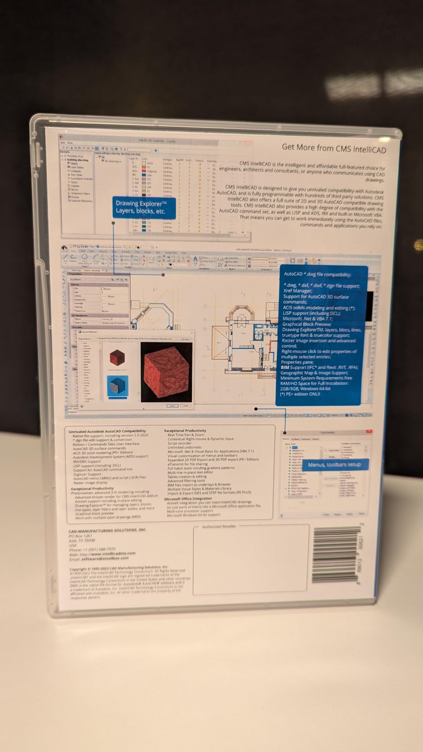 CMS IntelliCAD PE Plus | Professionelle CAD-Software für 2D und 3D-Modelle, kompatibel mit .dwg-Dateien | Perpetuelle Lizenz | DVD-Disk und Download-Link. Digitale Lizenz