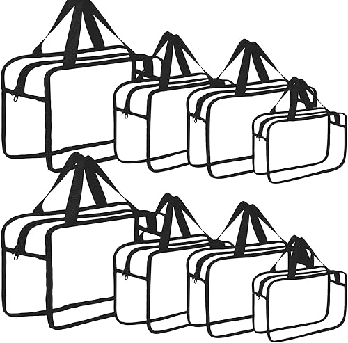 Paquete de 6 bolsas de almacenamiento de juguetes con etiquetas, almacenamiento reutilizable de PVC transparente, bolsas organizadoras impermeables