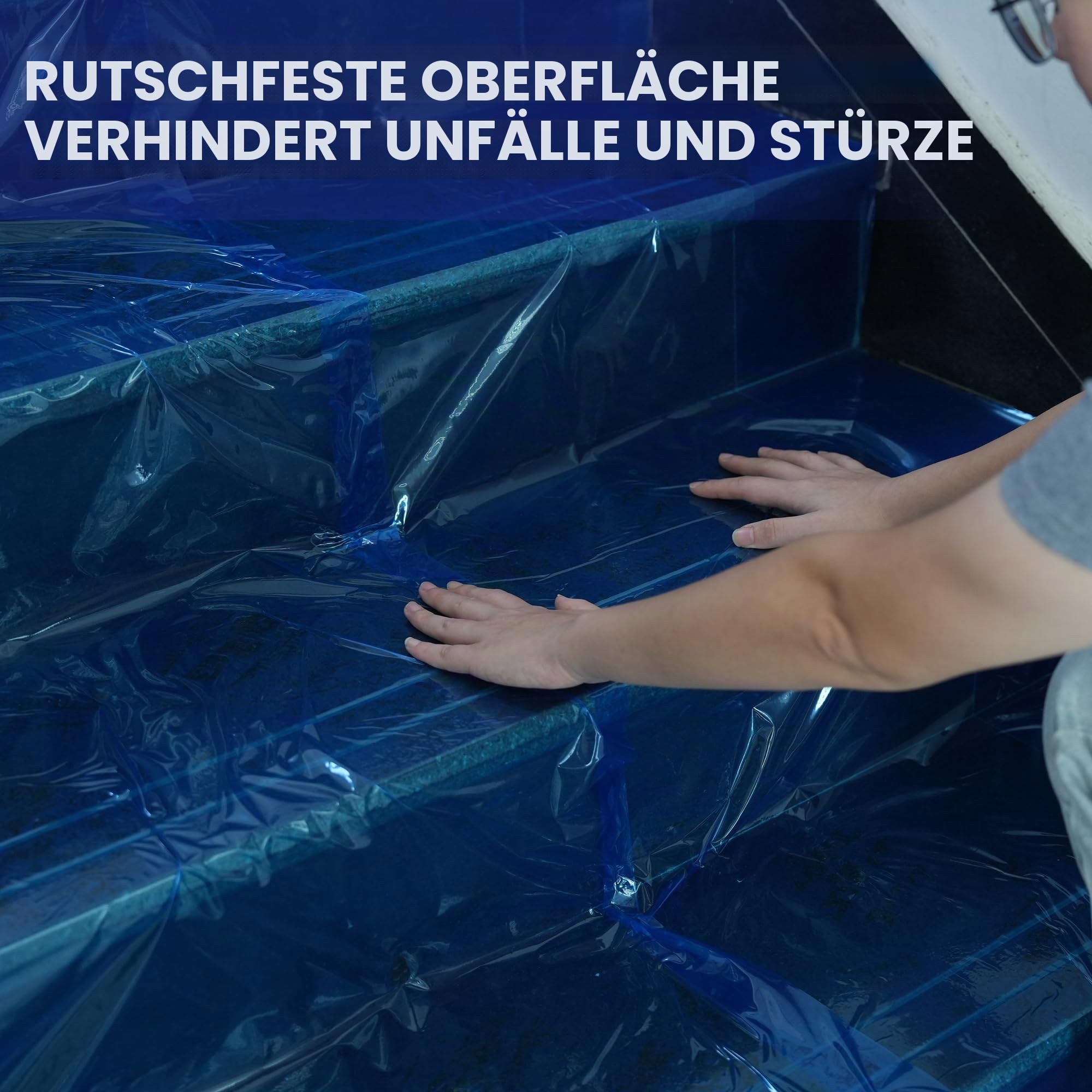 TAPEBARE Boden-Schutzfolie, 60cm x 60m (37㎡): Robuste, selbsthaftende Folie zum Schutz von Bodenbelägen bei Renovierung, Malern, Bauarbeiten & Umzug. Einfach und sauber abziehbar