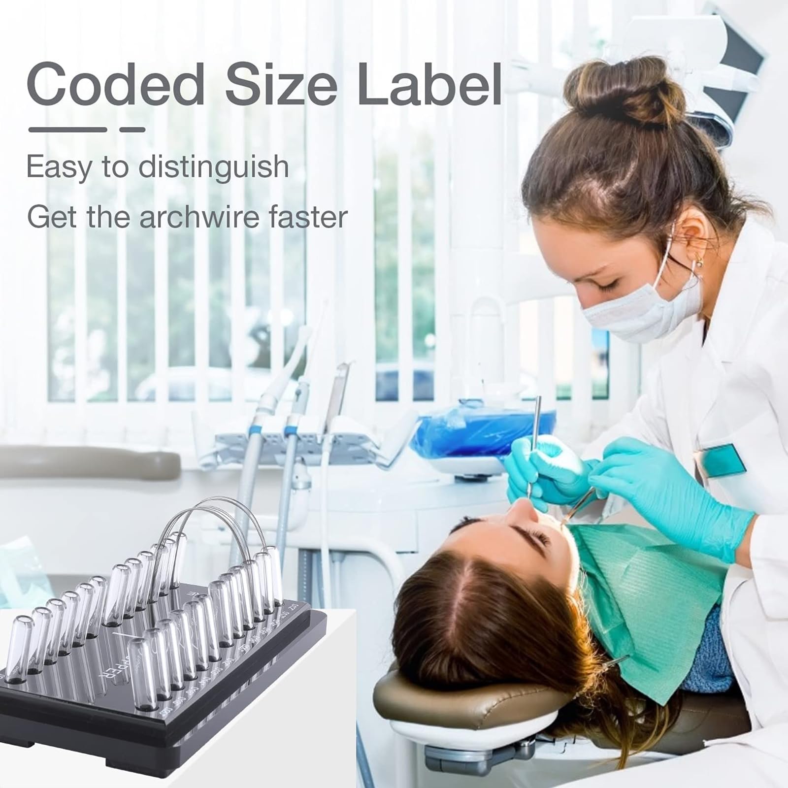 Organizador De Alambres para Ligaduras De Ortodoncia Dental Porta Ligaduras De Metal Redondo Preformado Estuche Acrílico con Tapa para Clínica Dental Organizar Y Almacenar