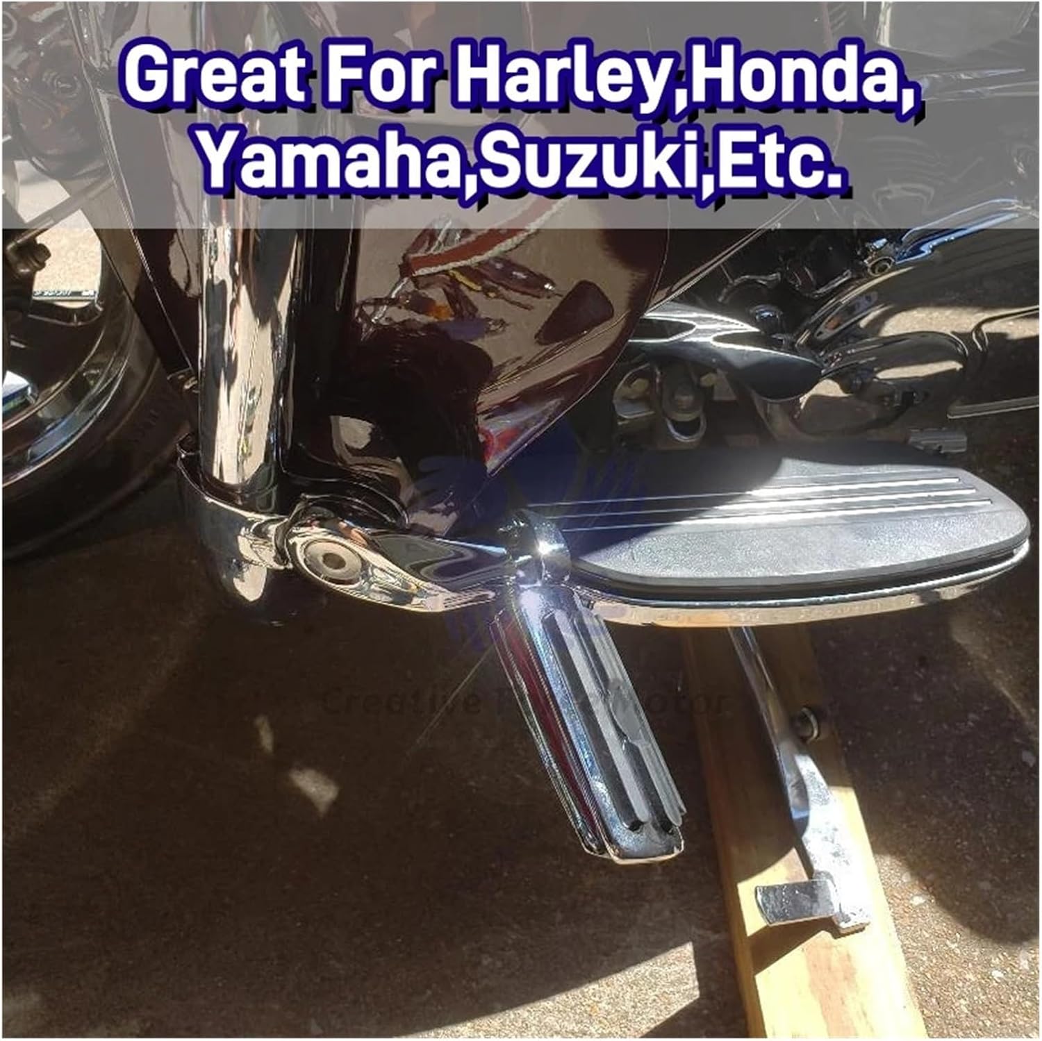 1-1/4" Motorcycles Engine Guard Highway Foot Pegs Mount Kit Compatible with Honda Harley Touring Road King Street Glide Sportster XL1200 883(Only Monut Kit)