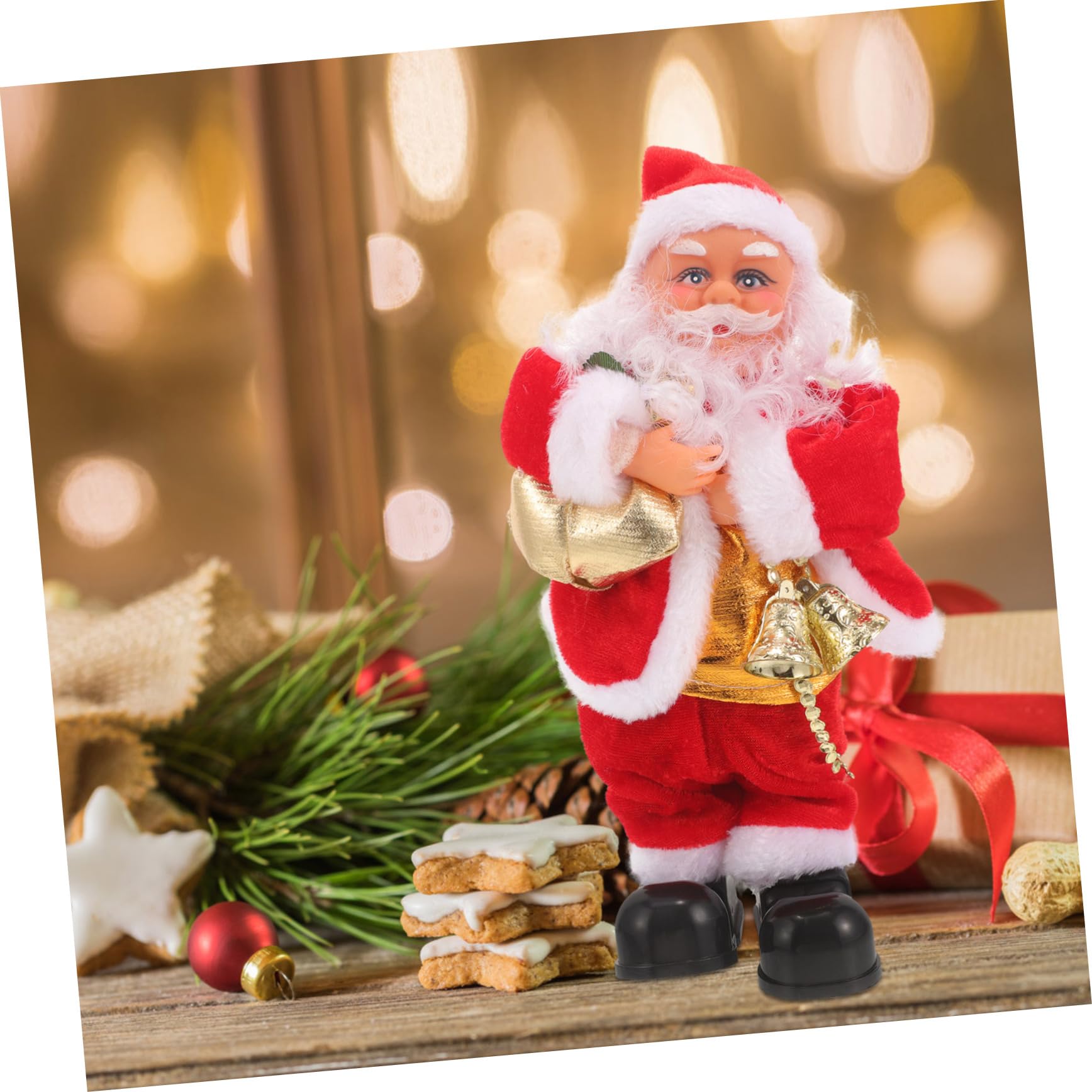 BESPORTBLE Papá Noel Musical Juguete de Papá Noel Creativo Decoración Navideña Hogar Adorno de Escritorio Suministros para Fiestas Juguete Musical