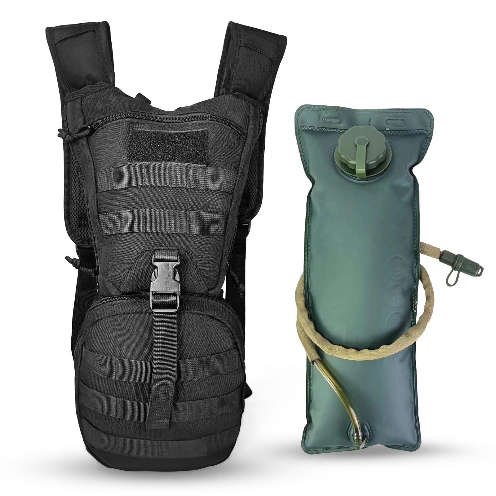 SMONTTactical Molle Water Backpack with 3L EVA Bladder Military Backpack That Keeps Liquids Warmer for Longer Periods of time for Biking, Hiking, Running, Rock Climbing and Hunting