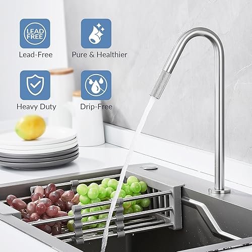 Miniatura 3 de Grifo RO de níquel cepillado, grifo de agua potable, grifo de agua filtrada para fregadero de cocina, grifo de ósmosis inversa, grifo de filtro de