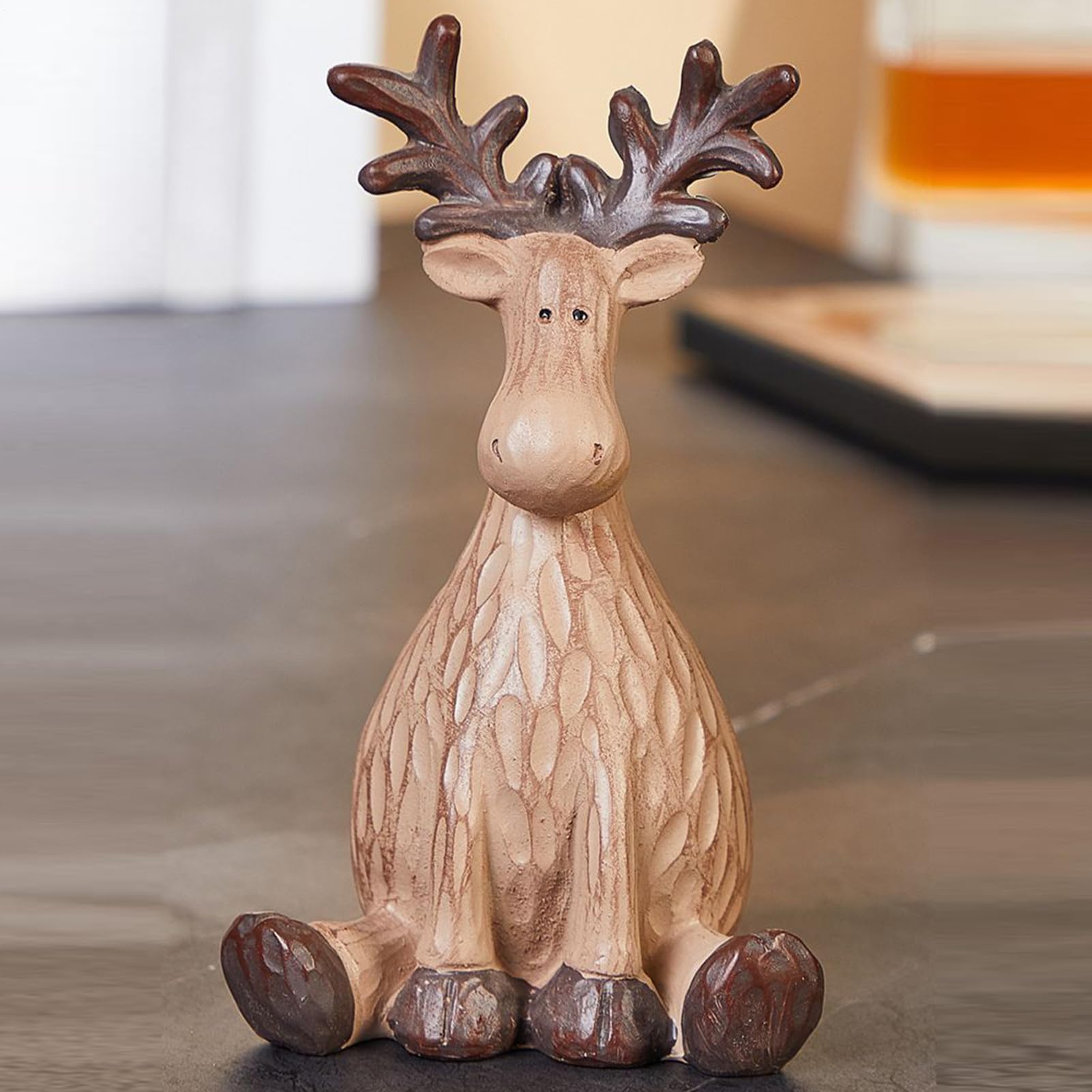 Generisch Rentier Weihnachtsdekoration - Weihnachts Elch Statue Ästhetik