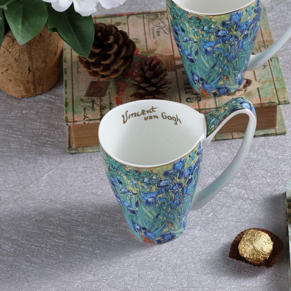 YBK Tech Porzellan-Kaffeetasse 473 Ml – Design „Sternennacht“ Von Van Gogh, Mit Geschenkbox