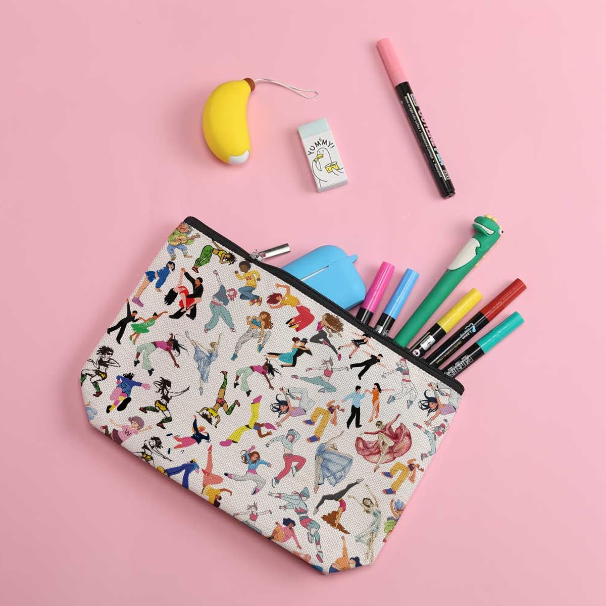 Dance Teacher Gift Dance Dancing Makeup Bag Dance Stuff for Women Female Her Teen Girl Daughter Dancer Coach Cousin Best Friend Appreciation Gifts Cosmetic Bag Mothers Nurse Day Graduation Birthday - Image 3