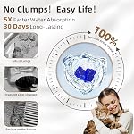 LaSyL Litière de chat en cristal premium - 3.9 kg, deux mois de durée - Contrôle supérieur de l'odeur & Absorption, non collage, faible suivi Gel de silice sans danger pour les animaux, blanc & Bleu (2 Sacs et sachets 1.95 (kg)