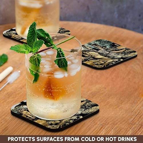 Miniatura 3 de Set of 8 Coasters - Soft - Italy, Puglia, Tivoli. The Pool, Canopus in Hadrians Villa Italy