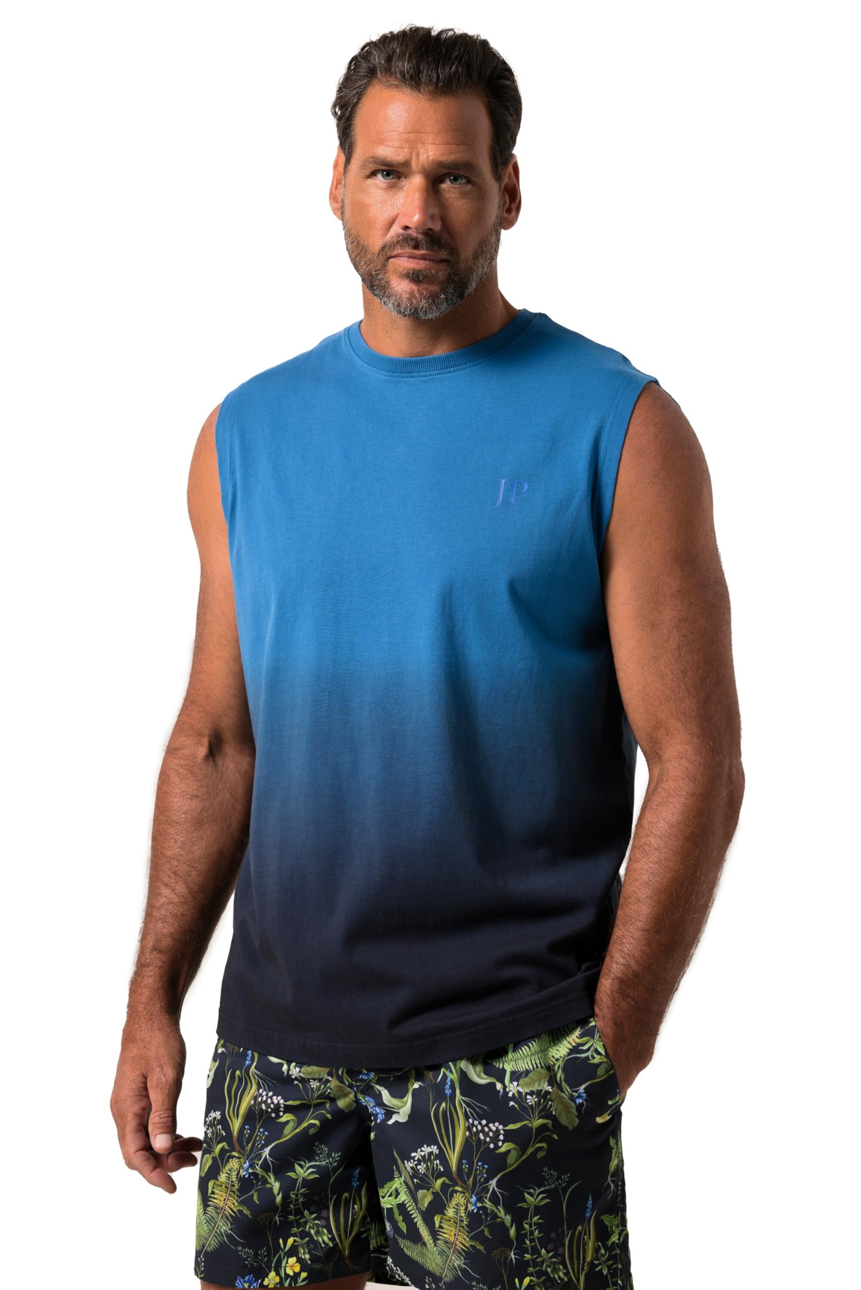 JP 1880 Herren große Größen Übergrößen Menswear L-8XL Tanktop, Farbverlauf 828691