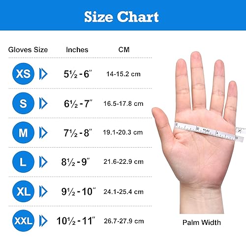 Miniatura 8 de Guantes desechables de nitrilo, 6 mil, guantes desechables azules resistentes, guantes de cocina, guantes mecánicos, sin látex, sin polvo