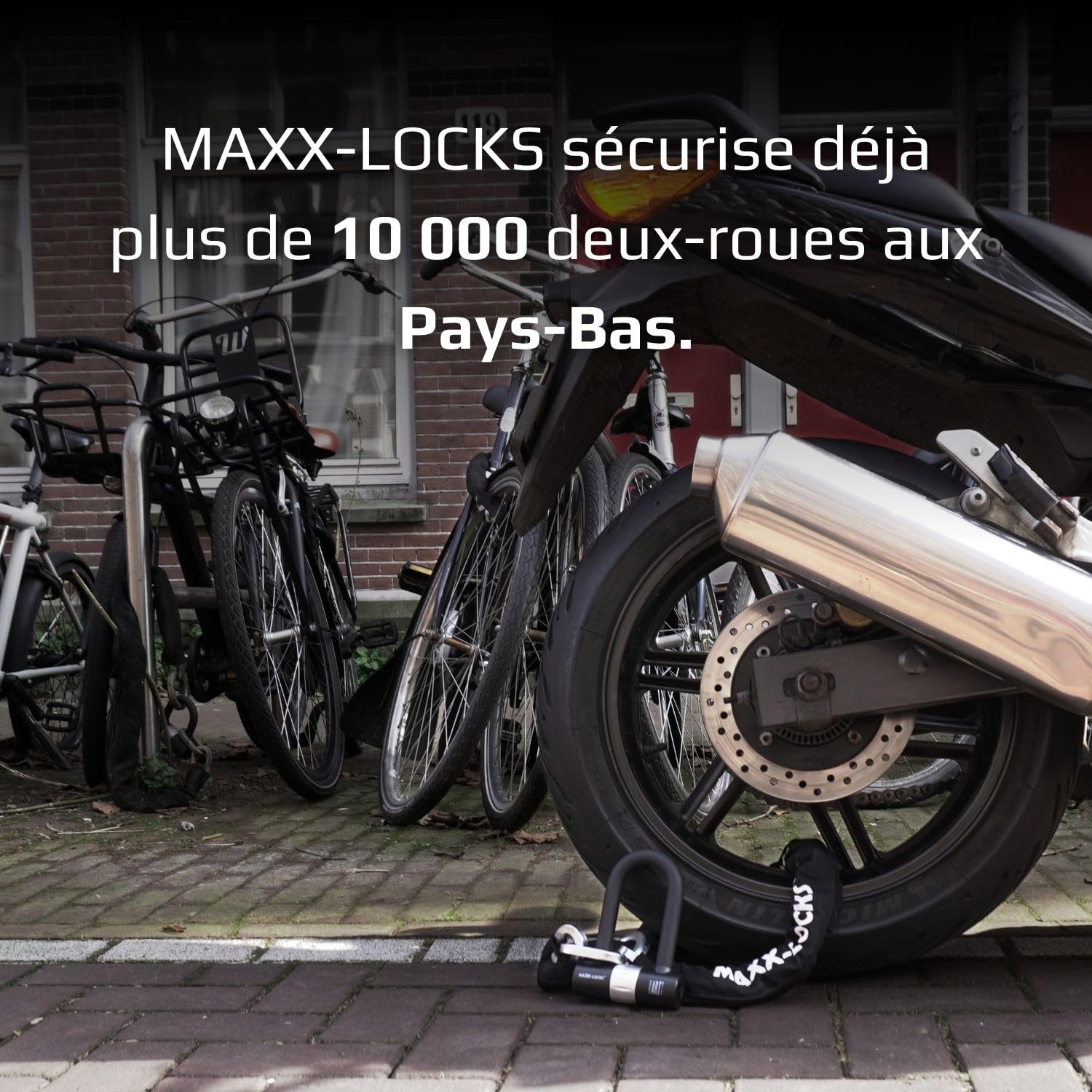 Tirau ART 4-120 cm - Antivol Moto et Scooter | Chaîne avec boucle et anse en U | Certifié ART pour moto, scooter et cyclomoteur