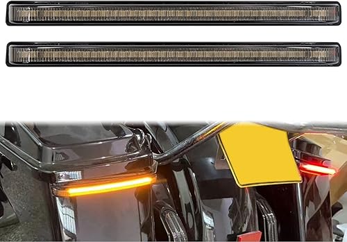 HDBUBALUS Luz trasera de alforja de motocicleta, señal de giro secuencial LED lámpara de freno para Harley Touring Street Gilde Road Gilde Road King
