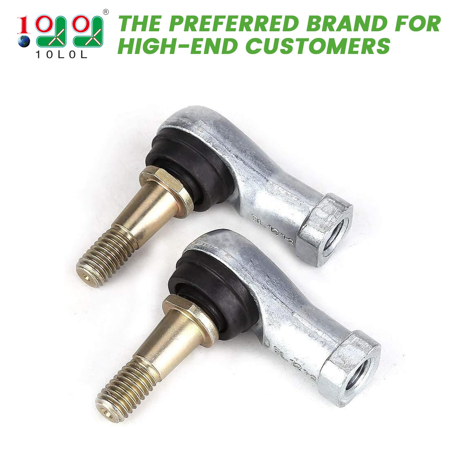10L0L Golf Cart Ball Joint Kit Tie Rod End Set Compatible with EZGO TXT G&E 2001-up, Thread and Right Thread for Driver and Passenger Side, OEM# 70902G01, 70902G02