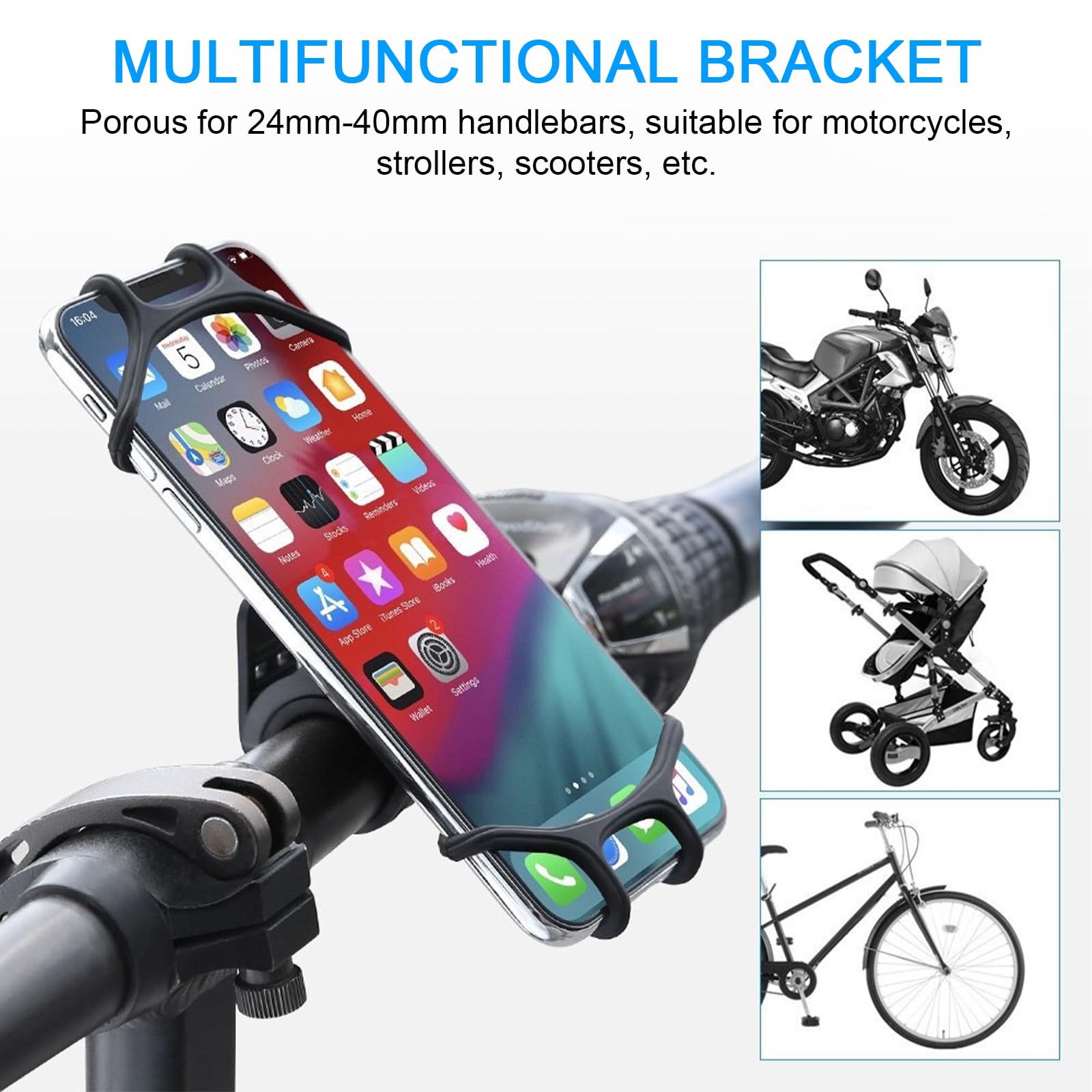 Uchwyt na kierownicę - Obrotowy o 360° dla motocykla i roweru, Smartfon MTB i szosowy