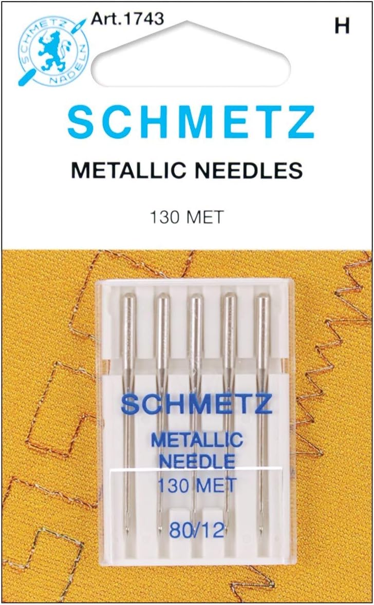 SCHMETZMetallic Machine Needles-Size 12/80 5/Pkg