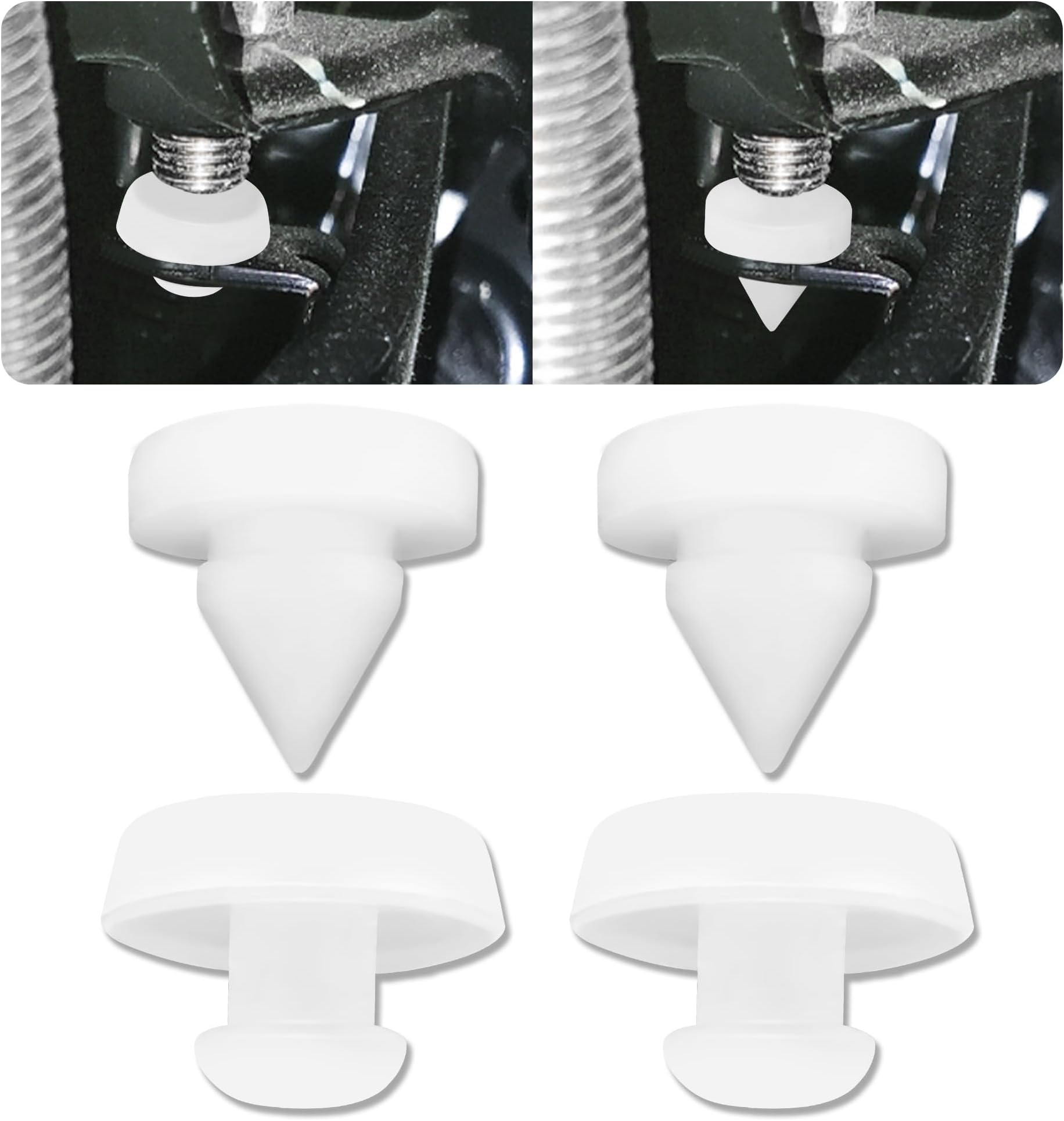 Salior 4PCS Brake Pedal Stop Pad of OEM# 46505-SA5-000,Brake Switch Stopper of Multi-Style Compatible with Acura Honda,Standard Brake Light Switch Stopper Tool Kit of Car Accessories