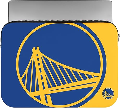FOCO NBA - Funda oficial de 15 pulgadas con logotipo primario con cremallera para computadora portátil (Golden State Warriors)