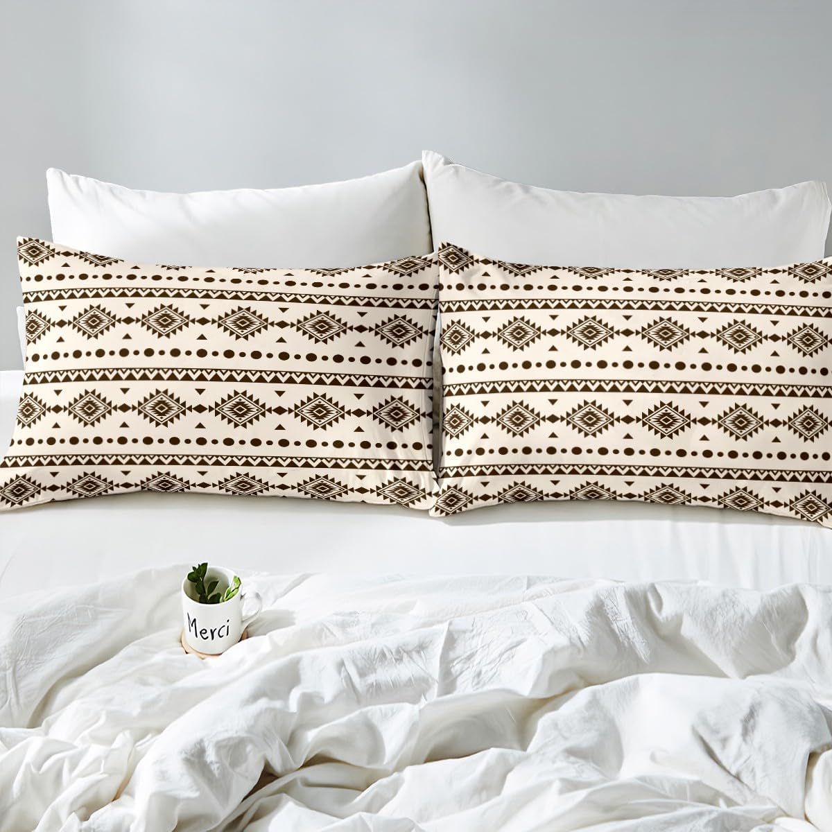 Erosebridal Western Aztec Comforter Set Queen Size, Bohemian Decor Bedding Set for Boys Girls Women Men Bedroom, Exotic Tribal Down Comforter, Geometric Southwestern Farmhouse Quilt - Image 8