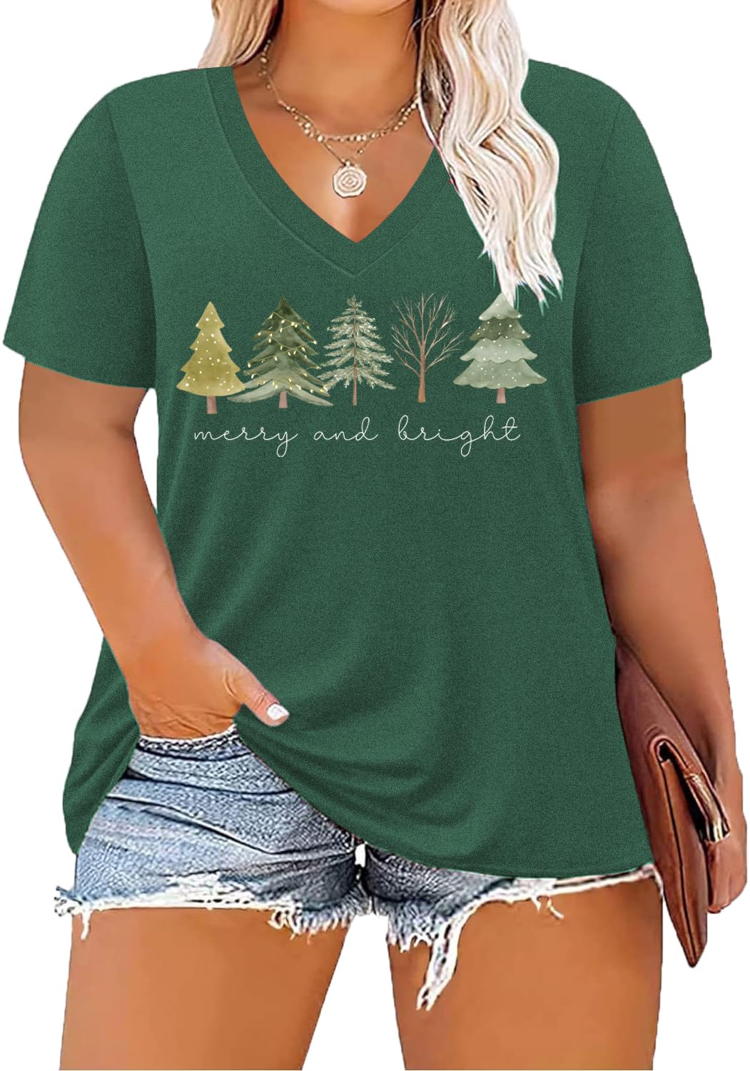 Women's Plus Size Short Sleeve Tee Shirt V Neck Basic Ladies Loose Fit T Shirt 1X-5X