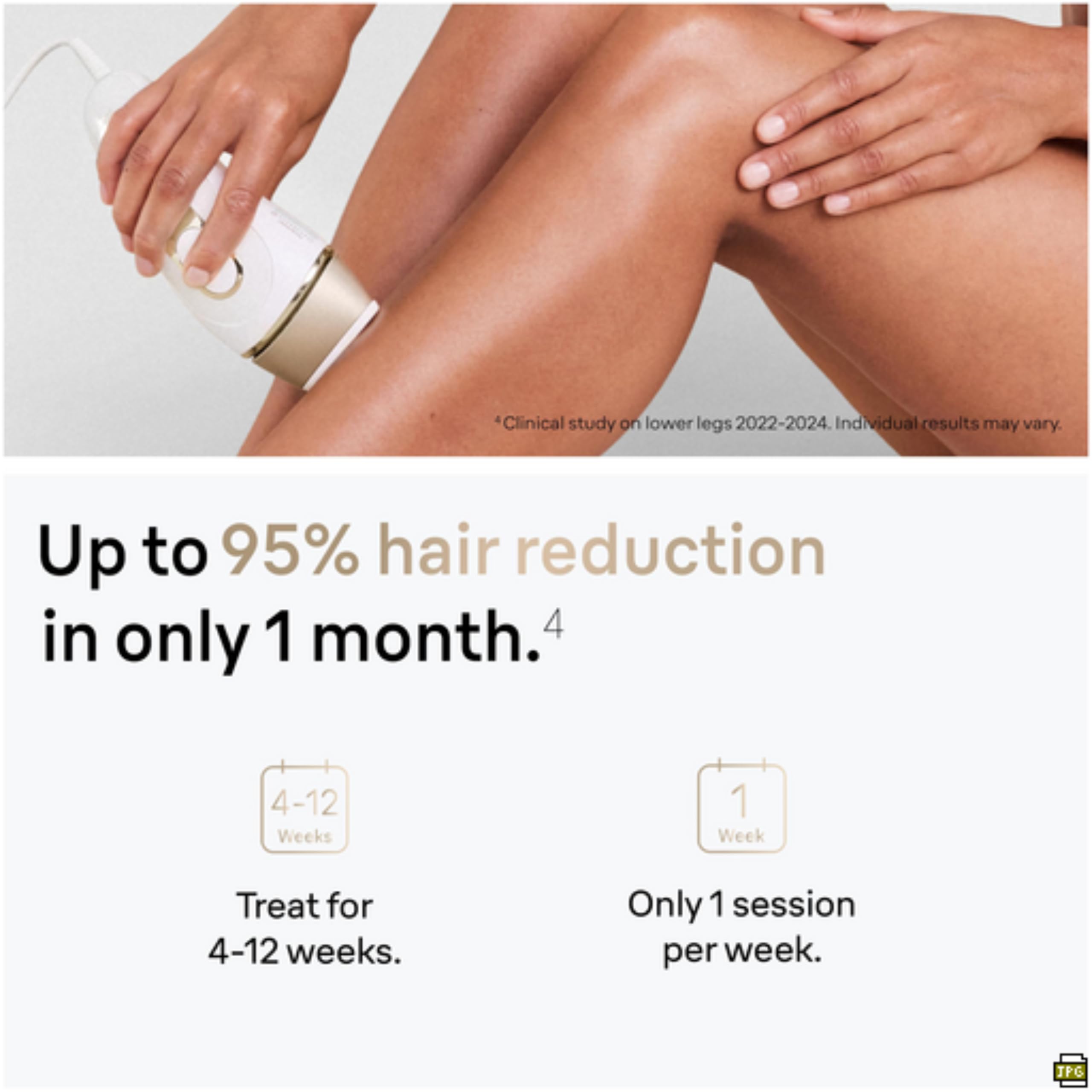 Braun IPL Silk-Expert Pro 5 at Home Hair Removal WhiteGold PL5137 | Alternative for Laser Hair Removal Includes Pouch Venus Razor Precision Head 2 Years of Smooth Skin Gift for Women product thumbnail 5