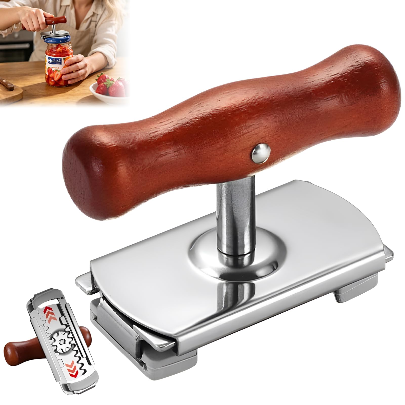 [Upgraded]Adjustable Jar Opener for Weak Hands, Extra Thick Stainless Steel