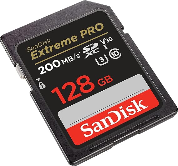 SanDisk 128GB SD Extreme Pro Memory Card (Two Pack) Works with Nikon D3500, D7500, D5600 Digital DSLR Camera (SDSDXXD-128G-GN4IN) Bundle with (1) Everything But Stromboli MicroSDXC & SD Card Reader