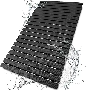 BEMISO Non-Slip Shower Mat 27.5 x 15.7 Inches with Suction Cups and Drain Holes