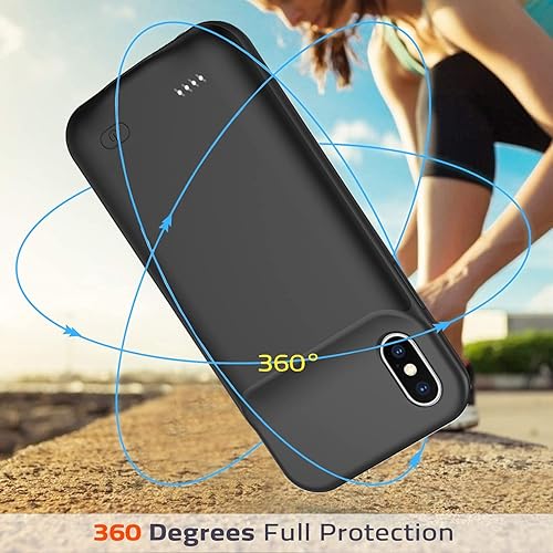 Miniatura 5 de Funda de batería para iPhone Xs Max, mejorada de 10000 mAh, ultradelgada, recargable, portátil, funda de carga portátil, paquete de batería