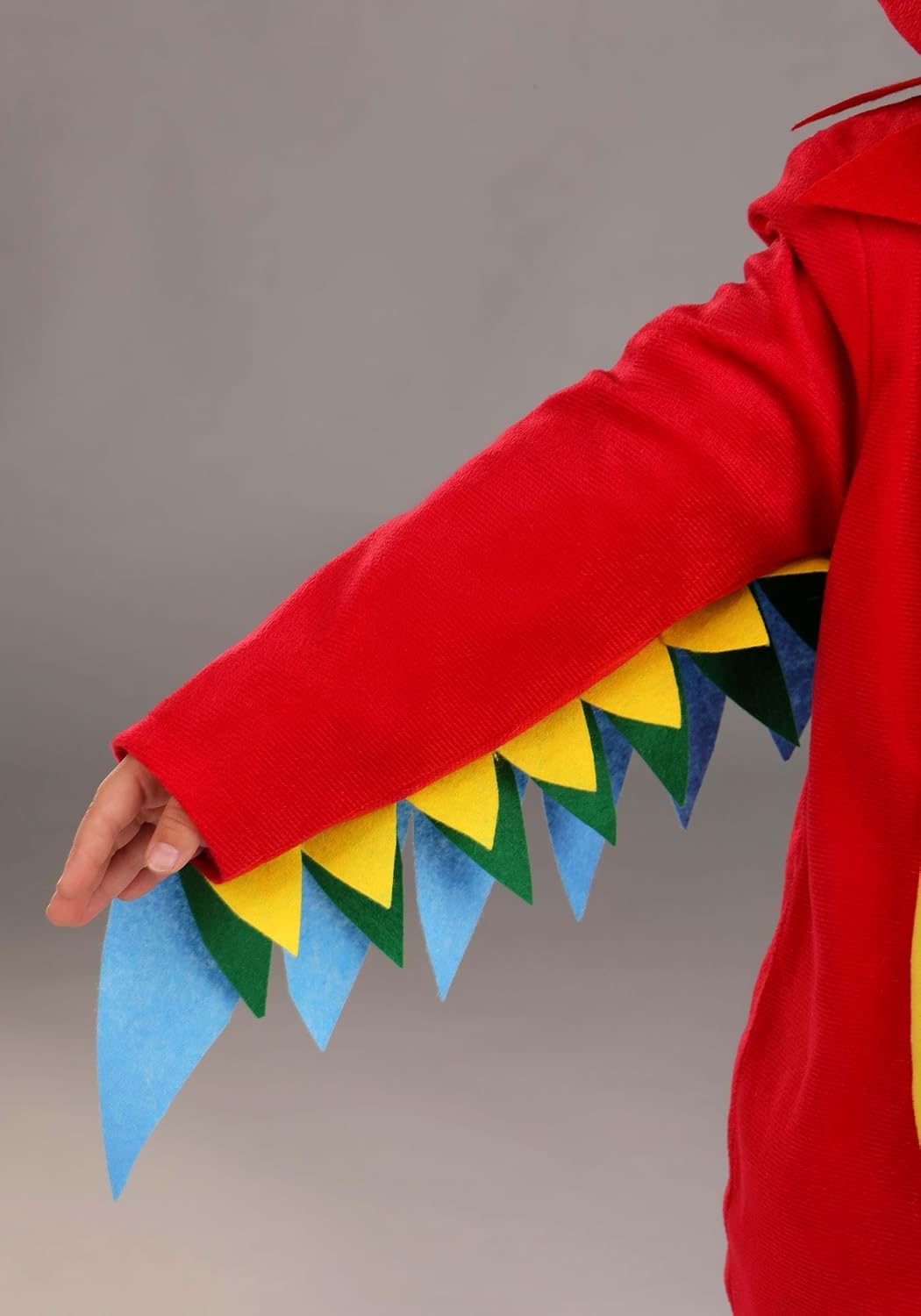 Toddler Squawking Parrot Costume for Kids Includes Hooded Jumpsuit with Wings and Boot Covers for Halloween Dress Up