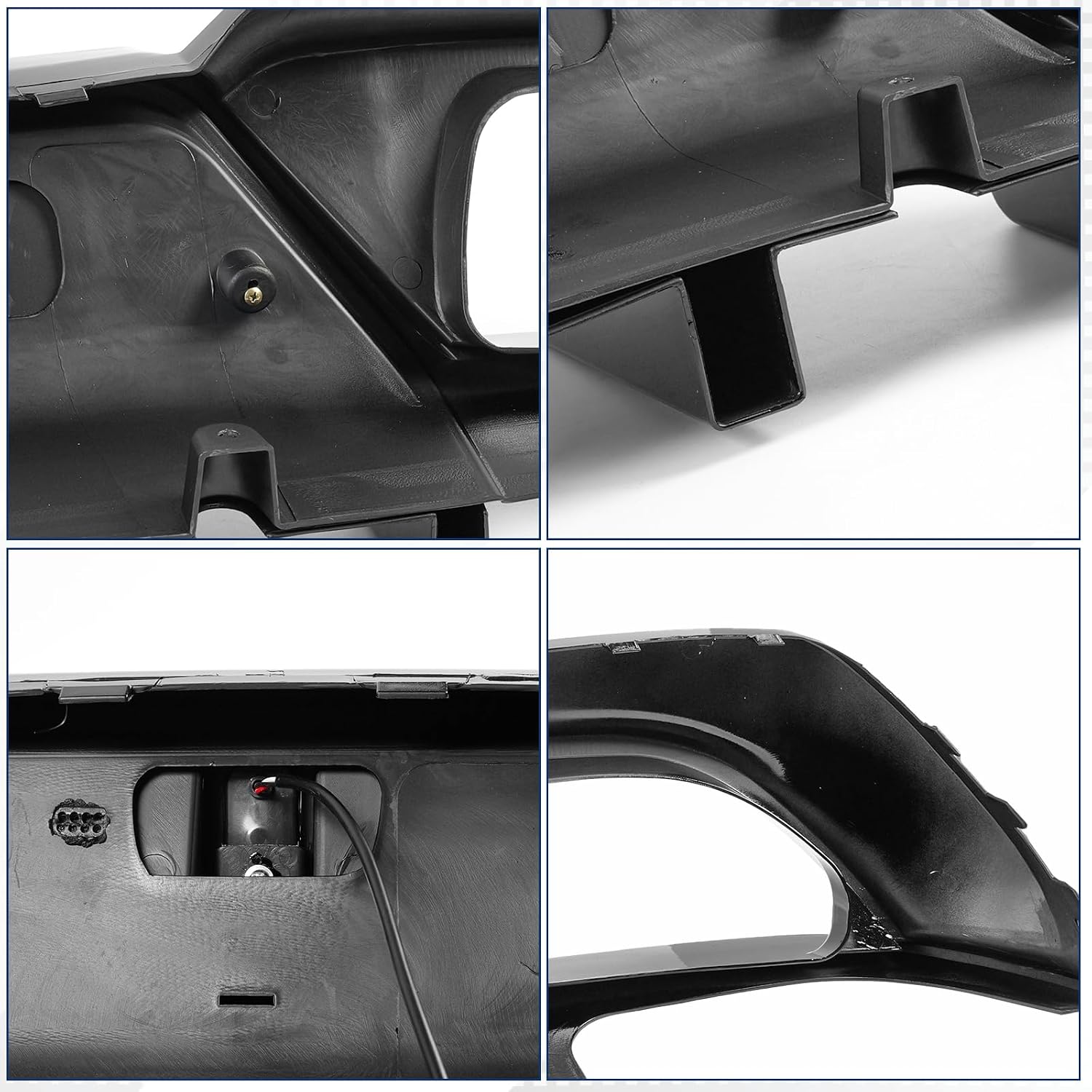LED Rear Diffuser Fit for 2019-2022 3 Series G20 M Sport - Gloss Black Rear Bumper Lower Lip Fit for 330e 330i M340i with LED Red Brake Light