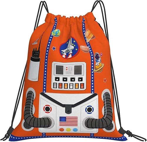 Mochila de lona con cordón de teñido anudado para gimnasio bolsa con cordón ajustable ligera bolsa de cordón para deportes y baile Astronauta