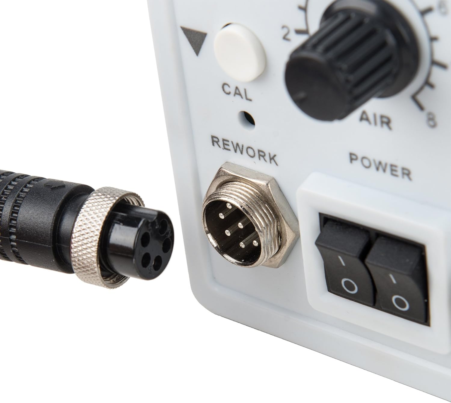 CREWORKS Upgraded 2 in 1 SMD Soldering Rework Station with Hot Air Heat Gun Set, Electric Solder Iron Kit with Holder, LED Digital Temperature Display Screen and 8 Tips, 3 Nozzles