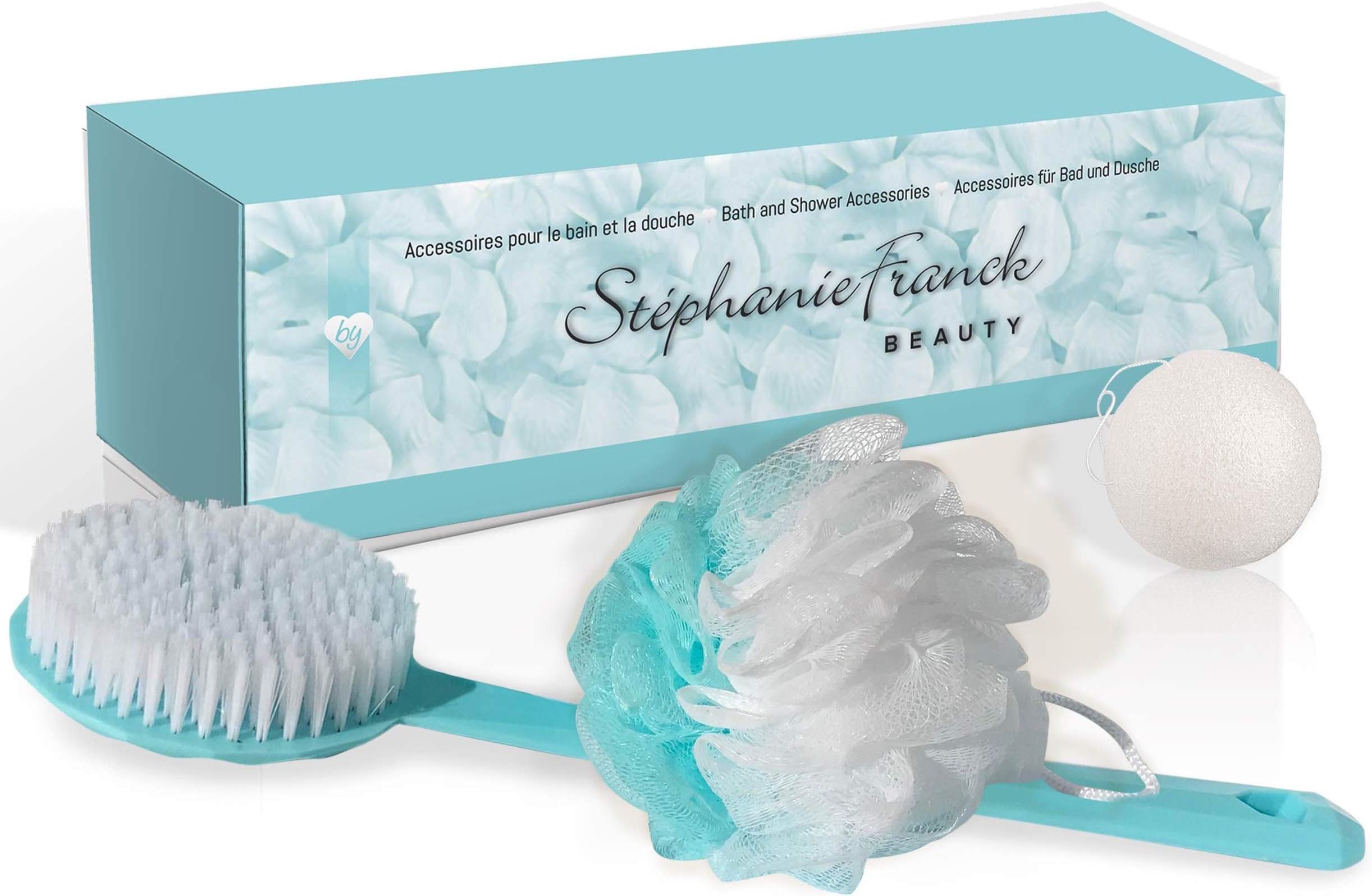 Stephanie Franck Beauty Body and Face Set - Back Brush, Bath and Konjac Sponge