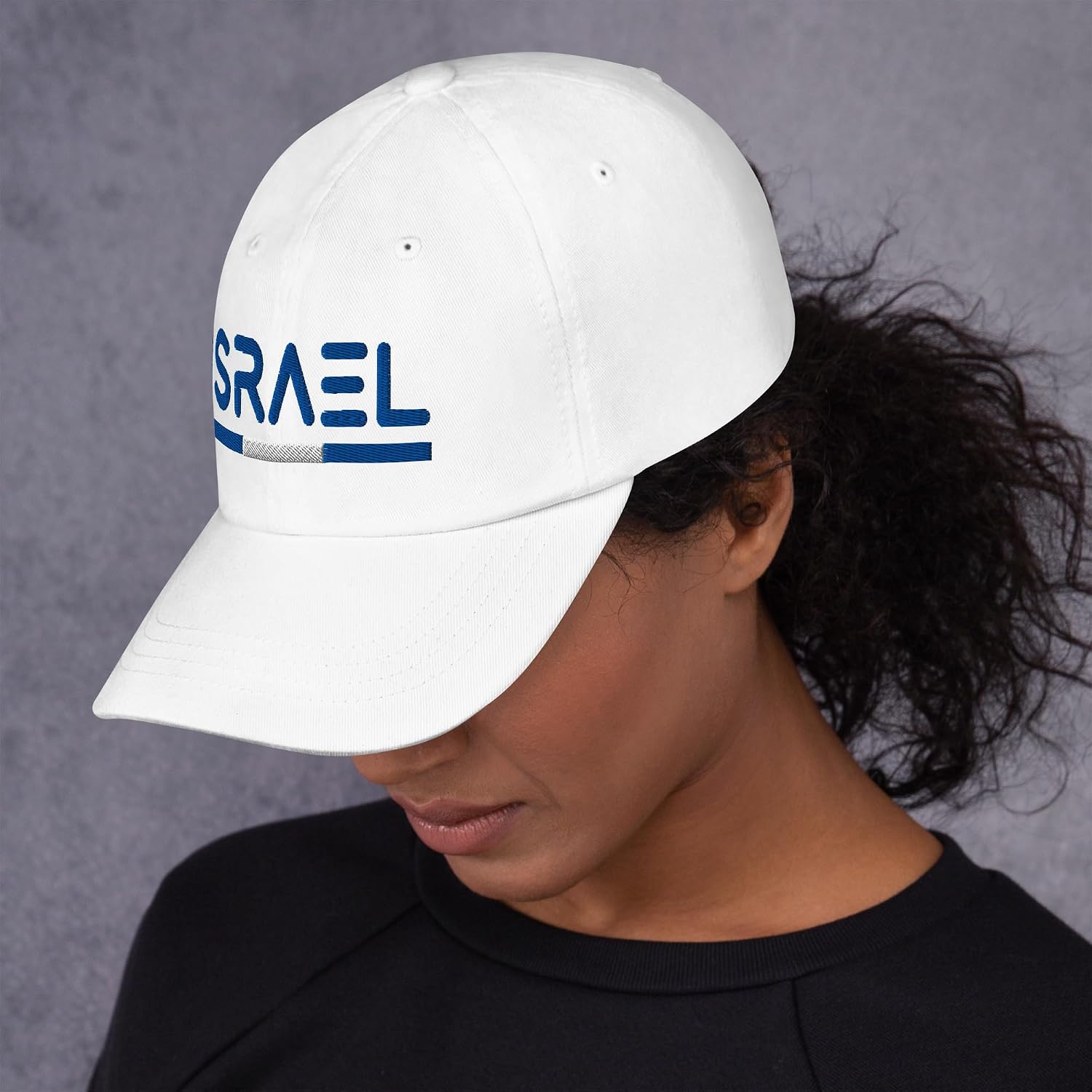 Minimal Israel Flag Hat Israel Soccer Baseball Dad Cap