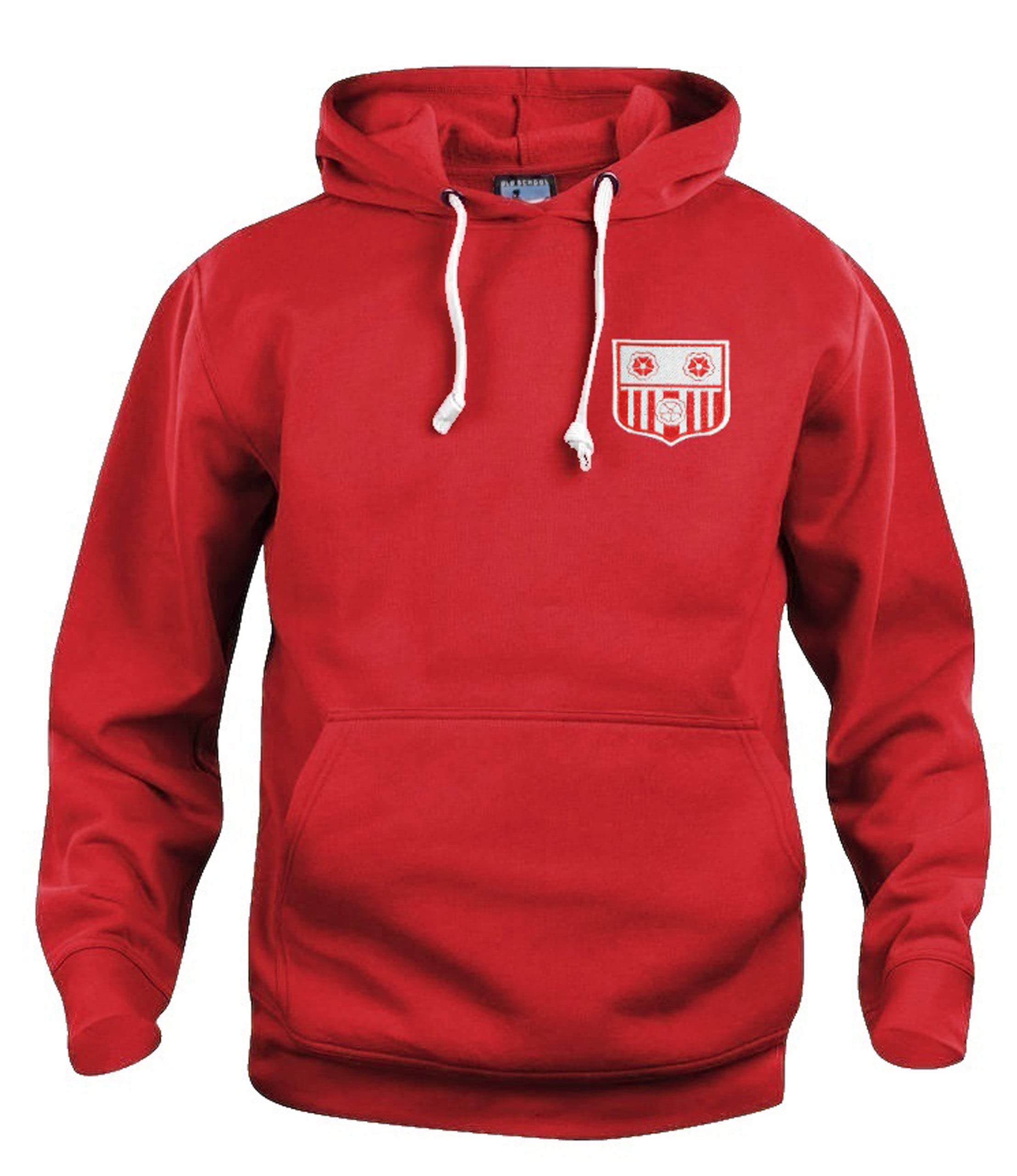 Old School Football Red Southampton 1960S Retro Football Hoodie Embroide Logo (L)